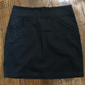 H&M Black Mini Skirt with Pocket Accents